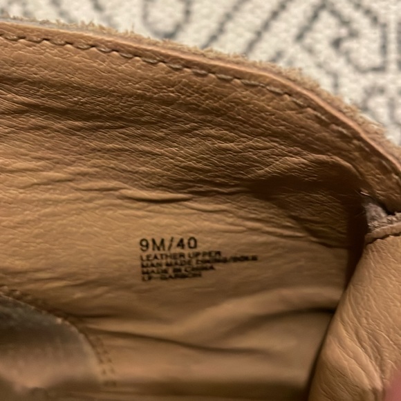 Lucky Brand Tan Beige Light Brown Suede Leather Garboh Lace-up Booties Size 9 - Picture 7 of 7